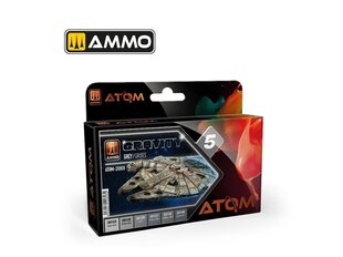 AMMO MIG - ATOM Набор акриловых красок Gravity 5 - Grey, 20808 цена и информация | Принадлежности для рисования, лепки | kaup24.ee