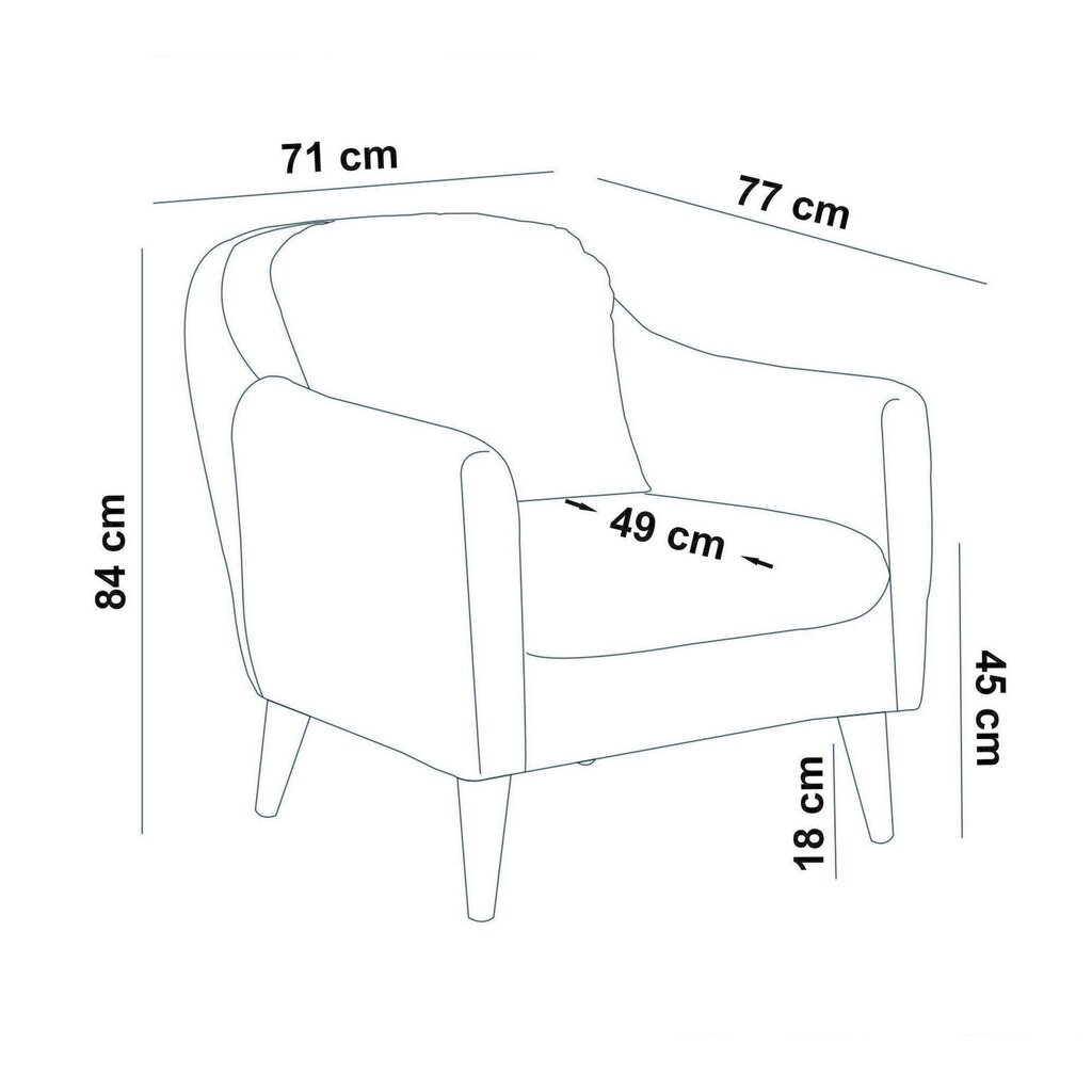 2-osaline pehme mööbli komplekt Sofia-TKM03-0701, hall цена и информация | Pehme mööbli komplektid  | kaup24.ee