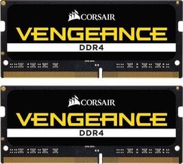 Corsair Vengeance DDR4 SODIMM 2x4GB 2400MHz CL16 (CMSX8GX4M2A2400C16) цена и информация | Оперативная память (RAM) | kaup24.ee