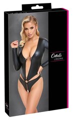 Сексуальное боди с длинным рукавом Cottelli Lingerie, черного цвета цена и информация | Сексуальное женское белье | kaup24.ee