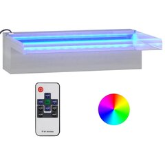 vidaXL purskkaevu kosk RGB LED-tuledega, roostevaba teras, 30 cm цена и информация | Декорации для сада | kaup24.ee