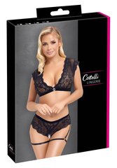 Комплект сексуального нижнего белья Cottelli Lingerie, черный цвет цена и информация | Сексуальное женское белье | kaup24.ee