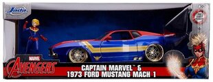 Jada Marvel Avengers Ford Mustang Mach I Captain Amerika 1:24 цена и информация | Игрушки для мальчиков | kaup24.ee