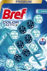 Средство для чистки-освежителя туалетов BREF COLOR AKTIV OCEAN BIRCUOSE, 3х50г цена и информация | Очистители | kaup24.ee