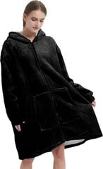 Куртка со складками Pusa на молнии, черная цена и информация | Оригинальные свитеры | kaup24.ee