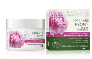 Органический крем Eveline Organic Peony для смягчения и уменьшения морщин, 50 мл цена и информация | Кремы для лица | kaup24.ee