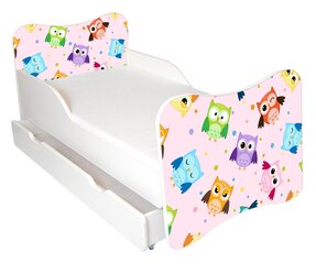 Детская кровать с матрасом и ящиком для постельного белья Ami 53, 140x70 см цена и информация | Детские кровати | kaup24.ee