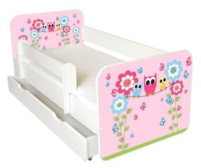 Детская кровать с матрасом, ящиком для постельного белья и съемным барьером Ami 54, 140x70 см цена и информация | Детские кровати | kaup24.ee