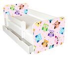 Детская кровать с матрасом, ящиком для постельного белья и съемным барьером Ami 53, 140x70 см