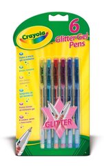 CRAYOLA 6 гелевые ручки с блестками цена и информация | Письменные принадлежности | kaup24.ee