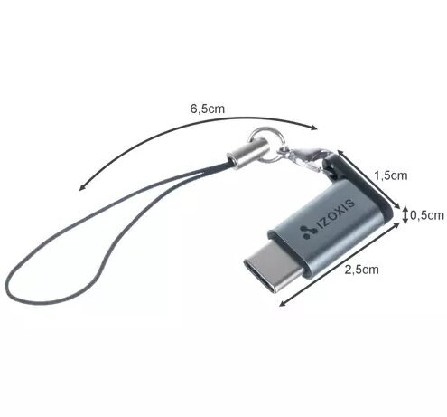 Izoxis USB-C – USB micro B 2.0 adapter цена и информация | USB jagajad, adapterid | kaup24.ee