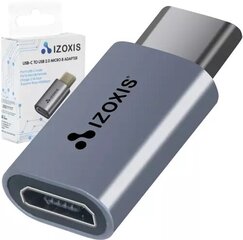 Adapter Izoxis USB-C-st USB micro B 2.0-sse A18934 hind ja info | USB jagajad, adapterid | kaup24.ee