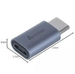 Адаптер Izoxis USB-C — USB micro B 2.0 A18934 цена и информация | Адаптеры и USB-hub | kaup24.ee