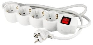 EcoSavers Socket Strip 4-pordiline lülitiga hind ja info | Pikendusjuhtmed, kaablid | kaup24.ee