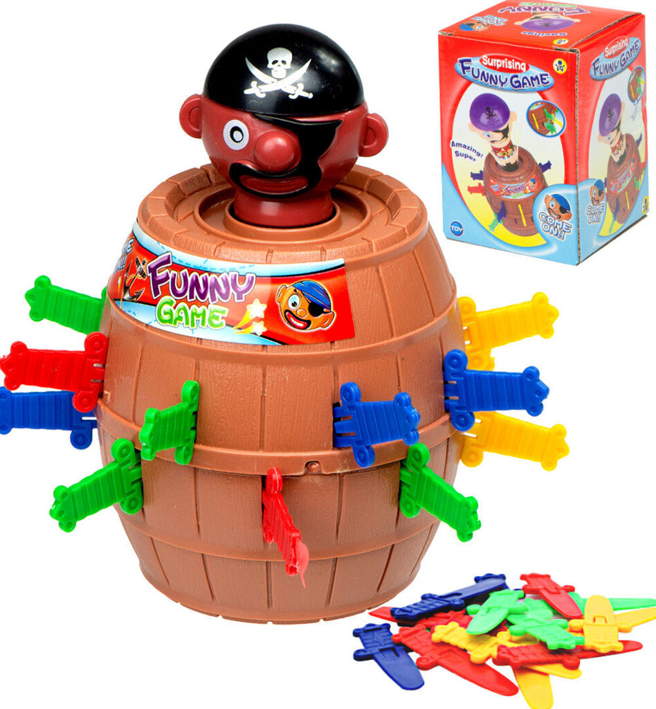 Crazy Pirate Barrel Arcade Game Stab for Pirate 9 x 9 x 12,5 cm KidsPro цена и информация | Lauamängud ja mõistatused | kaup24.ee