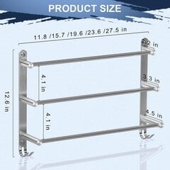 Многоуровневая вешалка для полотенец, без сверления цена и информация | Cушилки для белья | kaup24.ee