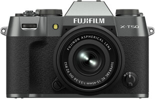 Fujifilm X-T50 + XC 15-45mm F3.5-5.6 OIS PZ Charcoal Silver цена и информация | Фотоаппараты | kaup24.ee