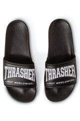 HUF x Thrasher unisex flip-flopid mustad hind ja info | Meeste plätud, sussid | kaup24.ee