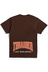 HUF x Thrasher High Point meeste trükitud puuvillane t-särk pruun цена и информация | Мужские футболки | kaup24.ee