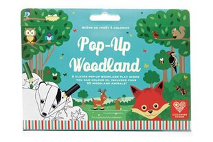 Pop-Up Woodland 3D värvimisraamatu loomafiguurid hind ja info | Värviraamatud | kaup24.ee