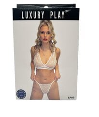 Lingerie-Luxury Play - Aluspesu komplekt väike valge цена и информация | Сексуальное женское белье | kaup24.ee