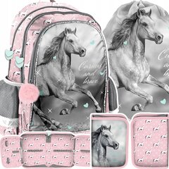 Kooli seljakott koos tarvikutega Paso Horse PP23KO-081, 3 osa цена и информация | Школьные рюкзаки, спортивные сумки | kaup24.ee