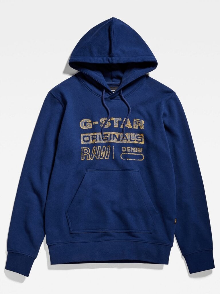 Pusa kapuutsiga G-STAR Distressed Originals Hooded Blue D24414 D562 1305 560023366 hind ja info | Meeste kampsunid | kaup24.ee