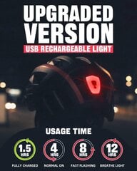 VICTGOAL Велосипедный шлем с задним фонарем, жёлтый L цена и информация | Шлемы | kaup24.ee