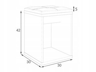 Vanitytool Martigo Plus, 30 x 30 x 42, valge/hall hind ja info | Meigilauad | kaup24.ee