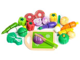 Деревянные ломтики для овощей, Ecotoys TL871131, 20 шт. цена и информация | Игрушки для девочек | kaup24.ee