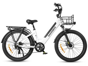 Elektriline linnaratas Samebike RS-A01 Fat Tire, 26", valge hind ja info | Elektrirattad | kaup24.ee