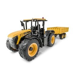 Kaugjuhitav haagisega traktor DoubleE JCB Fastrac 42001 1/16 hind ja info | Poiste mänguasjad | kaup24.ee