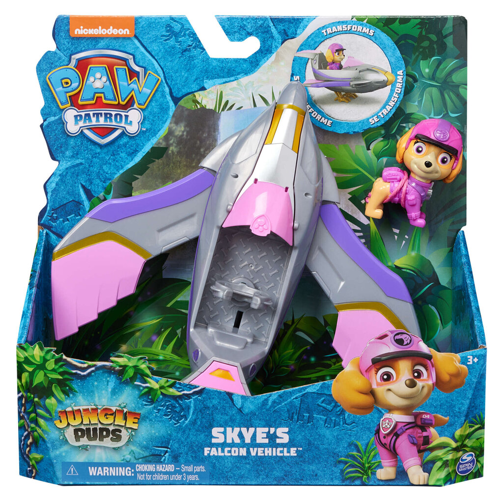 Paw Patrol Jungle Pups Skye Spin Master mängulennuk ja figuurikomplekt hind ja info | Poiste mänguasjad | kaup24.ee