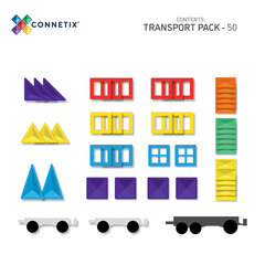 CONNETIX магнитный конструктор Rainbow Transport 50 шт цена и информация | Игрушки для мальчиков | kaup24.ee