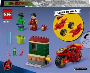 76287 Lego® Marvel Raudmees mootorratta ja Hulkiga, 68 o. hind ja info | Klotsid ja konstruktorid | kaup24.ee