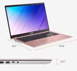 Asus Vivobook Go 15 FHD IPS Pentium Silver N6000 4GB 128GB W11S, Rose Pink Renew hind ja info | Sülearvutid | kaup24.ee