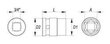 Padrun kuusnurkne Yato 3/4" 28mm (YT-1078) hind ja info | Käsitööriistad | kaup24.ee