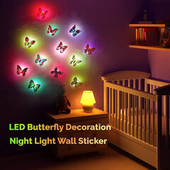 3D Led liblikad ruumi kaunistamiseks, 20 tk hind ja info | Peokaunistused | kaup24.ee