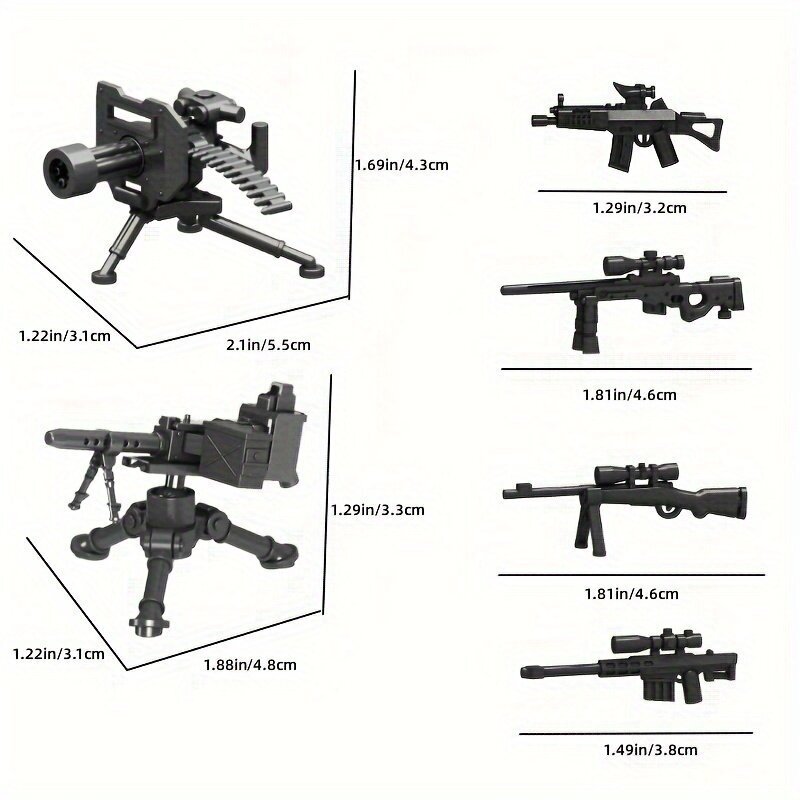 Miniatuursed mängurelvad, 45 tk hind ja info | Poiste mänguasjad | kaup24.ee