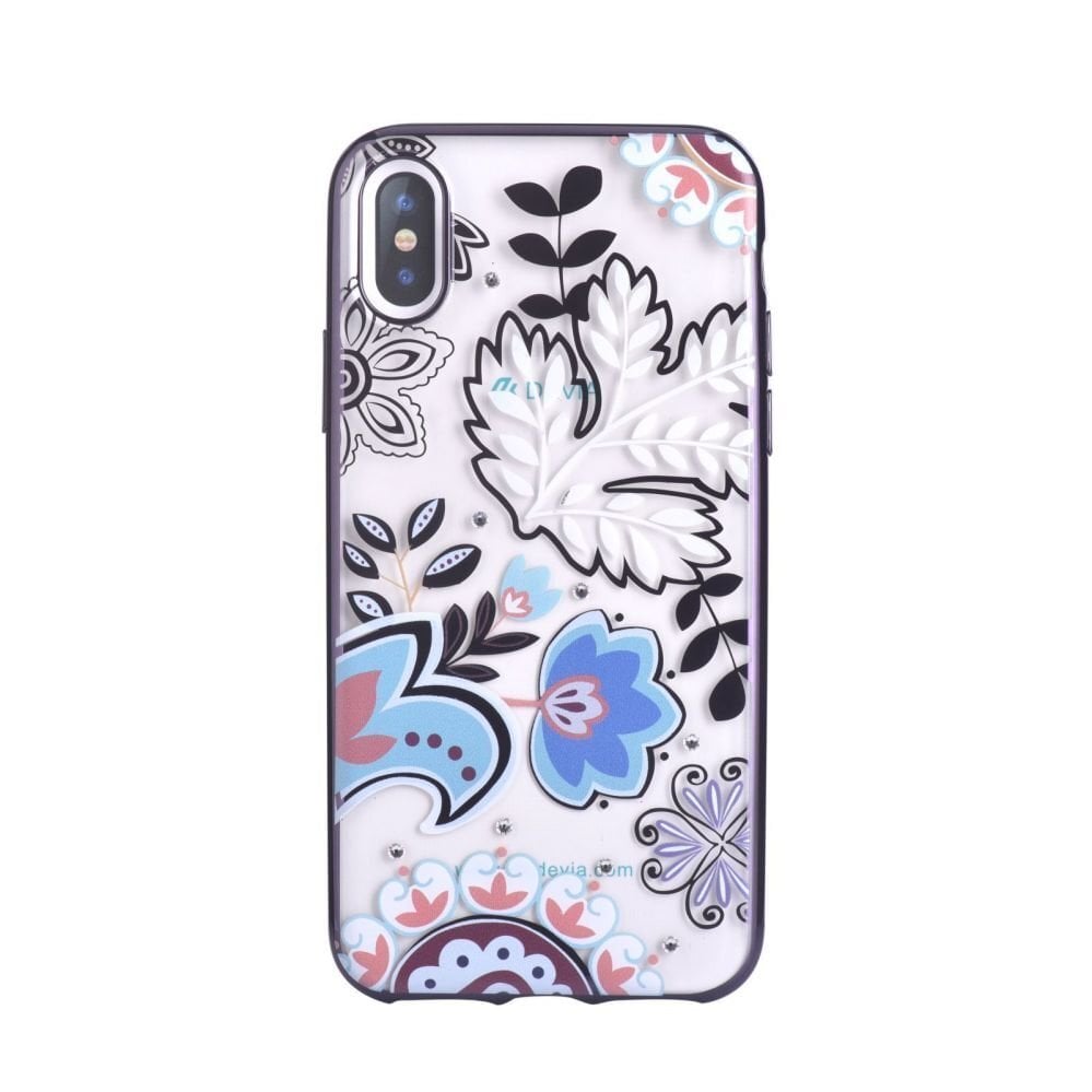 DEVIA Apple iPhone X Crystal Bloosom case Silver цена и информация | Telefoni kaaned, ümbrised | kaup24.ee