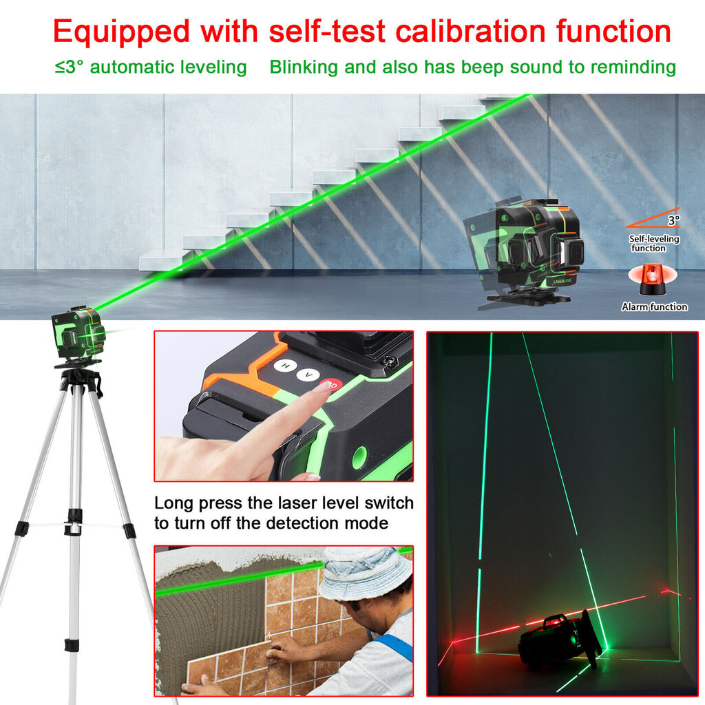 Laserniveliir 16 Laserid, 40 meetrit hind ja info | Käsitööriistad | kaup24.ee