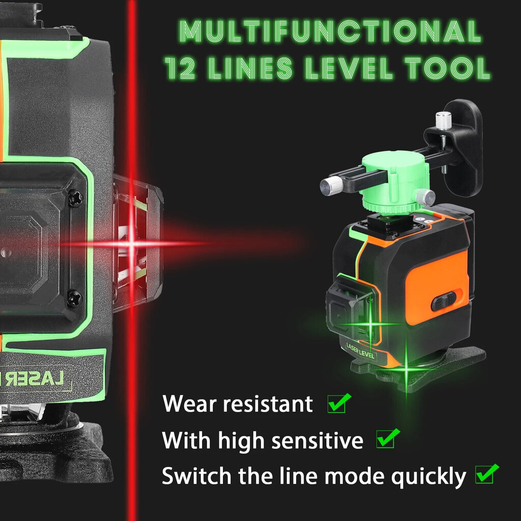 Laserniveliir 16 Laserid, 40 meetrit hind ja info | Käsitööriistad | kaup24.ee