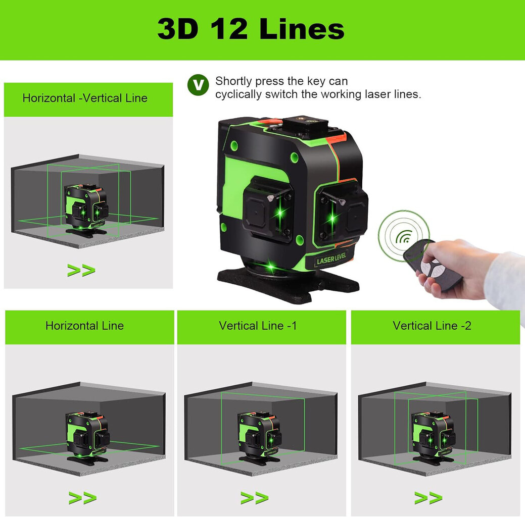 Laserniveliir 16 Laserid, 40 meetrit hind ja info | Käsitööriistad | kaup24.ee