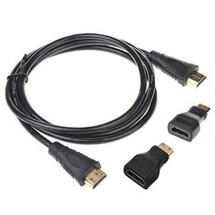 Hdmi pistikute komplekt 3in1 цена и информация | Адаптеры и USB-hub | kaup24.ee