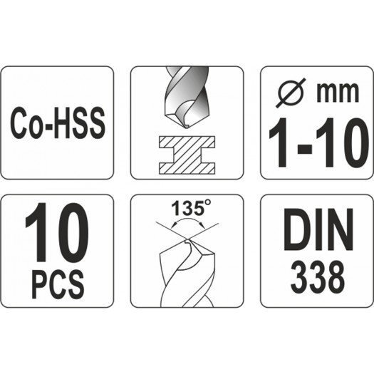 Metalipuuride komplekt Yato HSS (YT-41603) hind ja info | Käsitööriistad | kaup24.ee