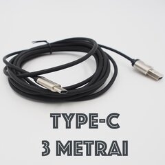 Kaabel tüüp-c, 3m цена и информация | Адаптеры и USB-hub | kaup24.ee