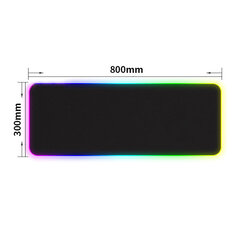 RGB värviline mänguhiirepadi - 80x30cm hind ja info | Hiired | kaup24.ee