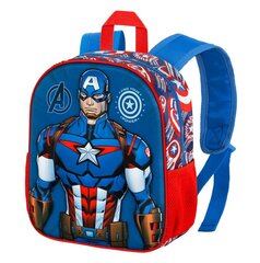 Seljakott Captain America, 31x26x11cm hind ja info | Koolikotid, sussikotid | kaup24.ee