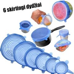 Elastsed silikoonkorgid, 6 tk. цена и информация | Столовые и кухонные приборы | kaup24.ee