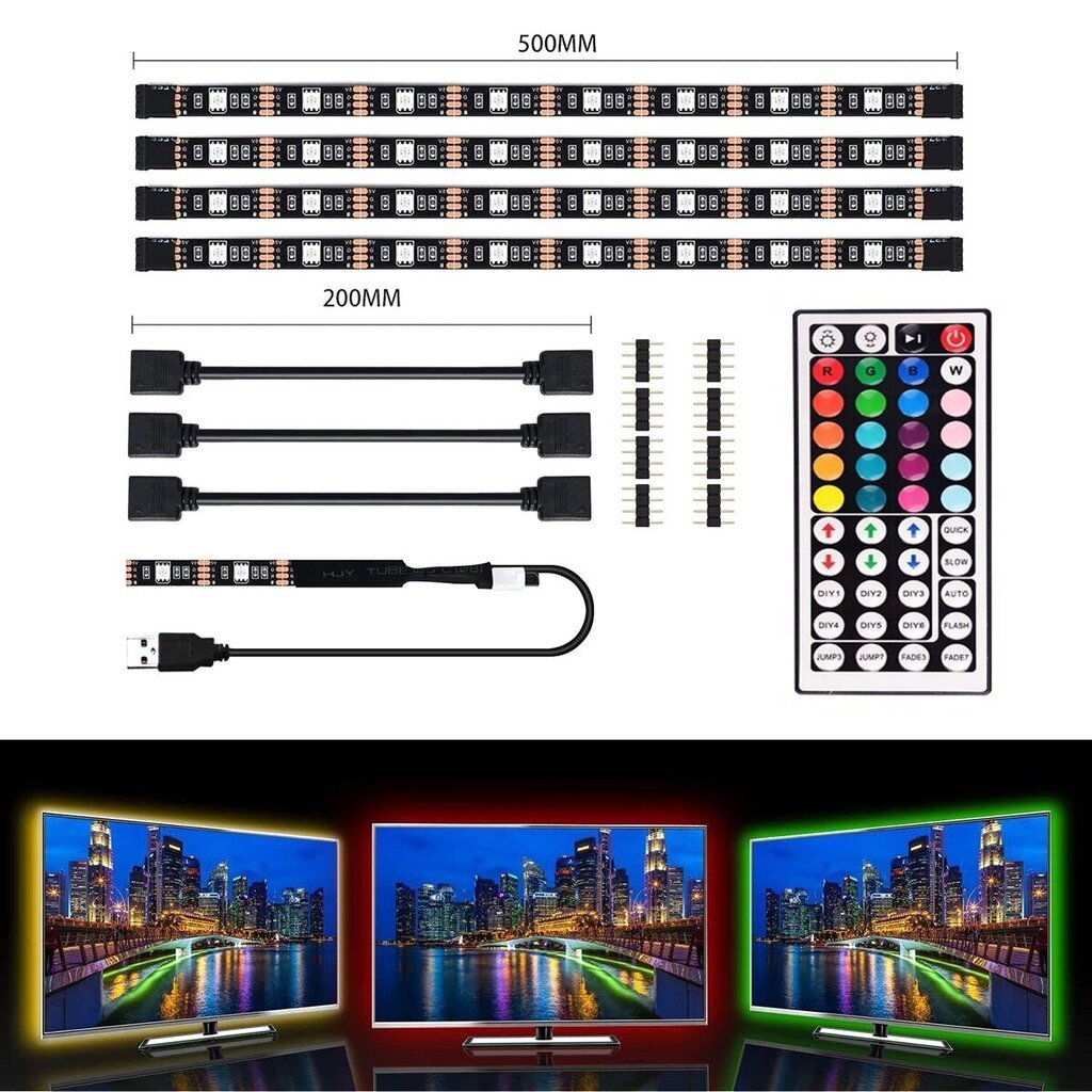 RGB LED-ribade komplekt teleri valgustamiseks hind ja info | Lastetoa valgustid | kaup24.ee